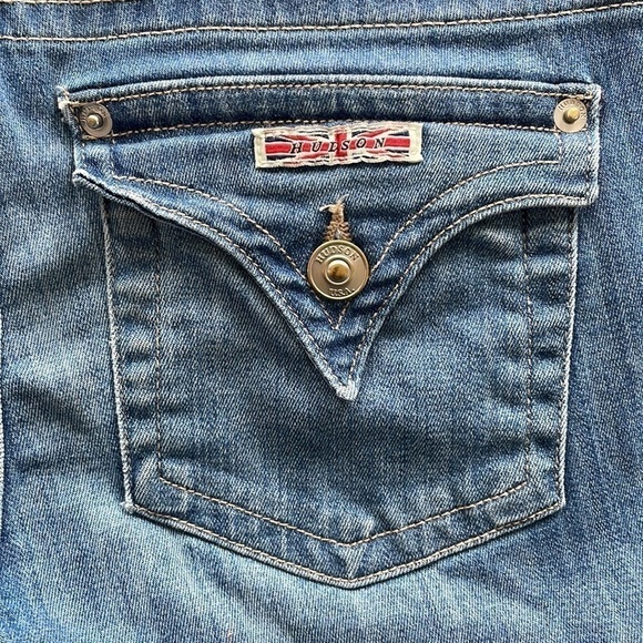 Sz25 Hudson Palerme Knee Cuffed Denim Shorts in Tribute wash VGUC - Picture 8 of 11